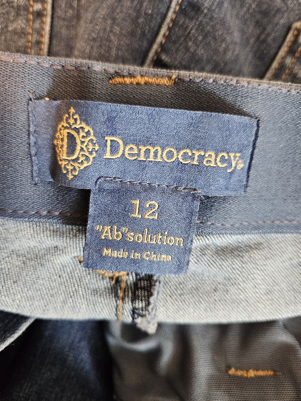 Democracy Wide Leg Jeans Womens 12 High Rise Absolution Stretch Blue Denim - Picture 13 of 15